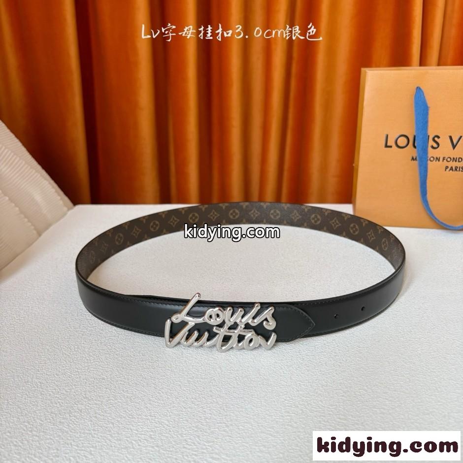 ベルト･LV スクリプト 30MM ルイ・ヴィトン ベルト スーパーコピー ブラック-4