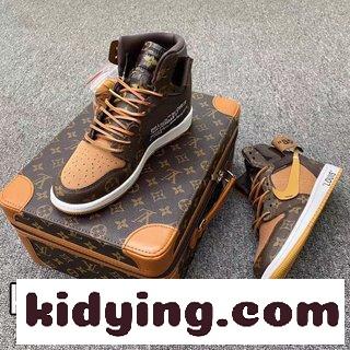 Air Jordan 1×LV限定連名代金 高庆LV連名AJ1ジョーダン1代AJ1ジョー1高庆LV連名トップクオリティ オフホワイト 新作 シューズ コピー-2