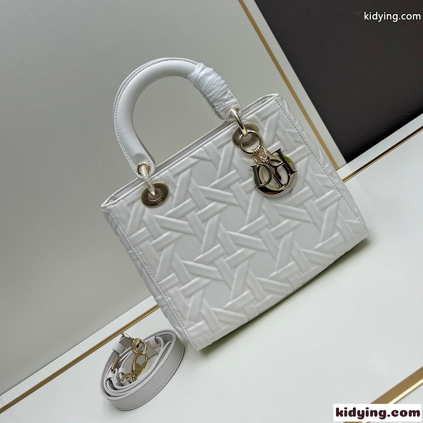 Lady Dior バッグ ミディアム クリスチャン・ディオール バッグ コピー ホワイト-0