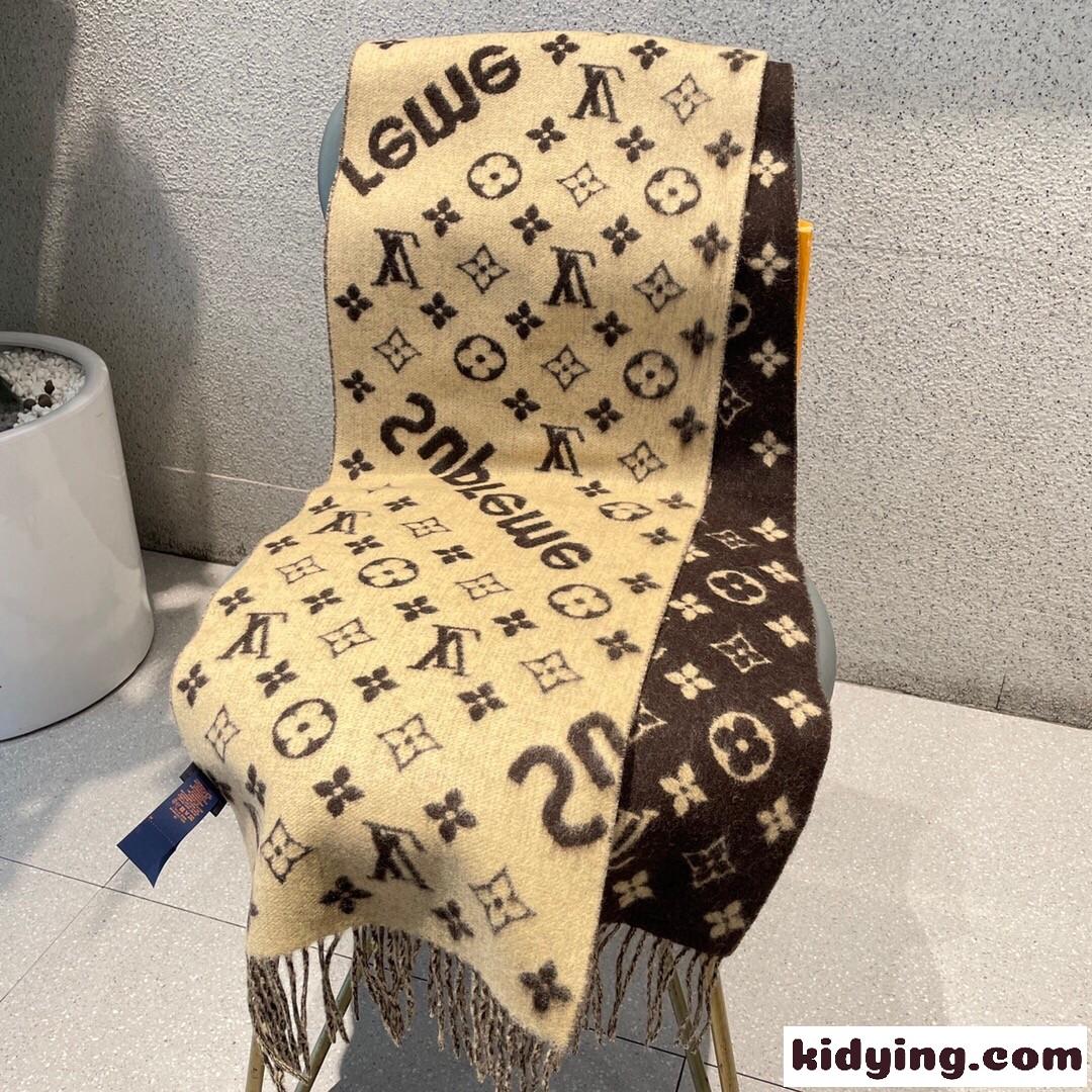 大人気 Supreme×LouisVuitton モノグラム マフラー 偽物 カシミヤ-1