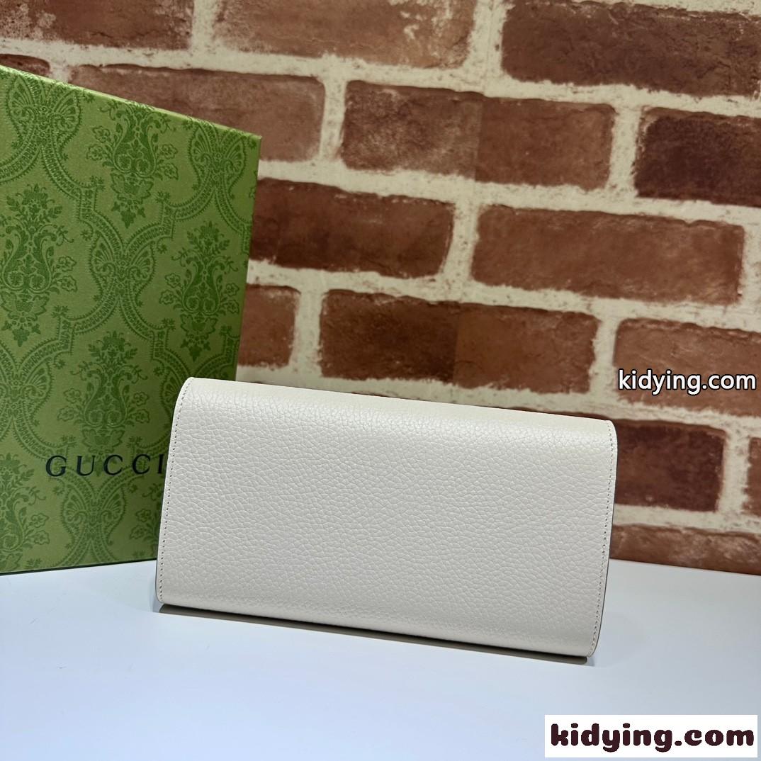 インターロッキングG パイソン ボウ付き ウォレット グッチ 財布 コピー 長財布 ホワイト-1