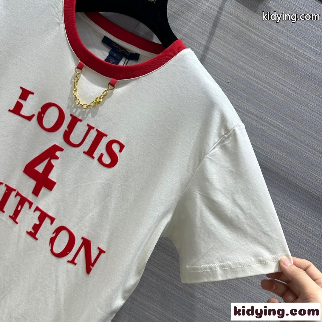 新作！Louis 4 Vuitton 半袖Tシャツ ルイ・ヴィトン Tシャツ コピー コットン-1