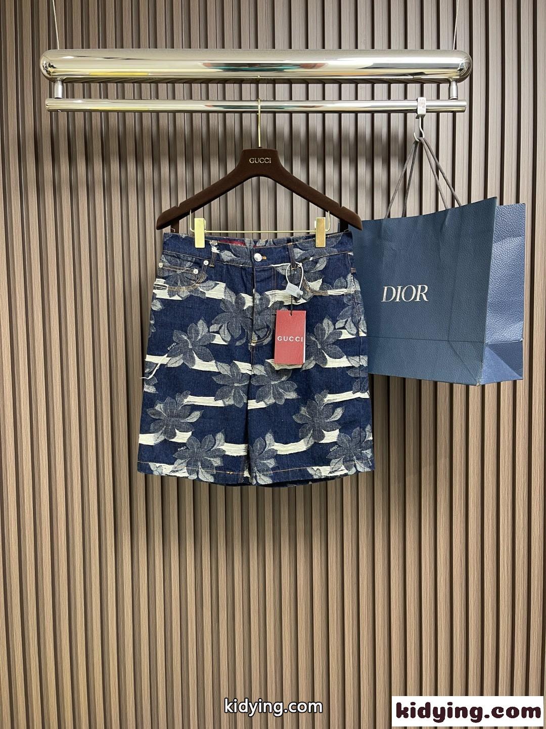 おしゃれ カジュアル デニム ショートパンツ グッチ パンツ コピー ショーツ-0