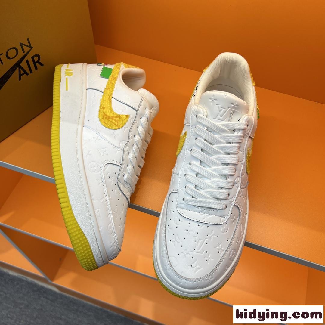LV x OFF-WHITE x Nike 人気 おしゃれ カジュアル オフホワイト スニーカー コピー レースアップ-1