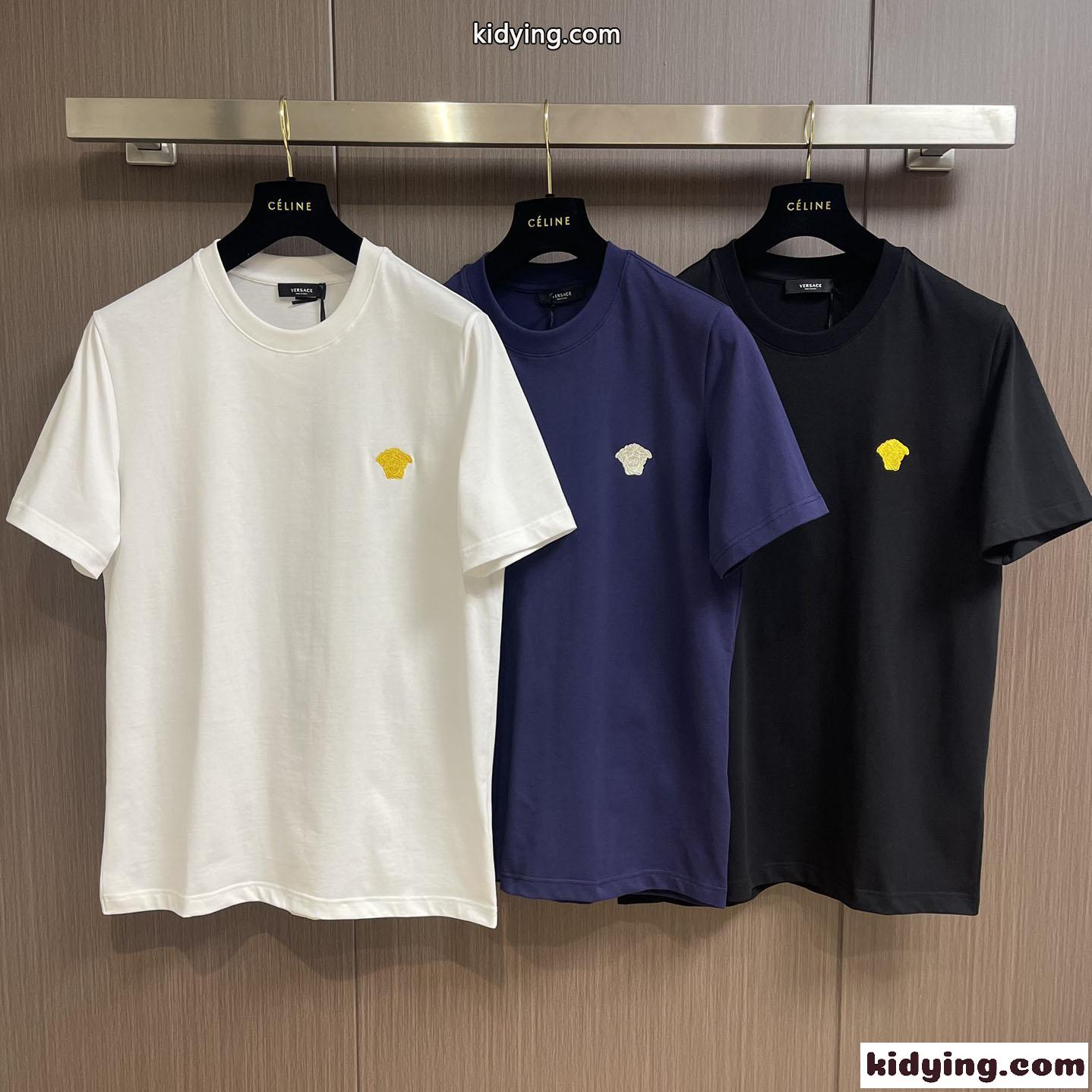 ヴェルサーチェ Tシャツ コピー カジュアル 快適 クルーネックメドゥーサ 半袖 トップス-0