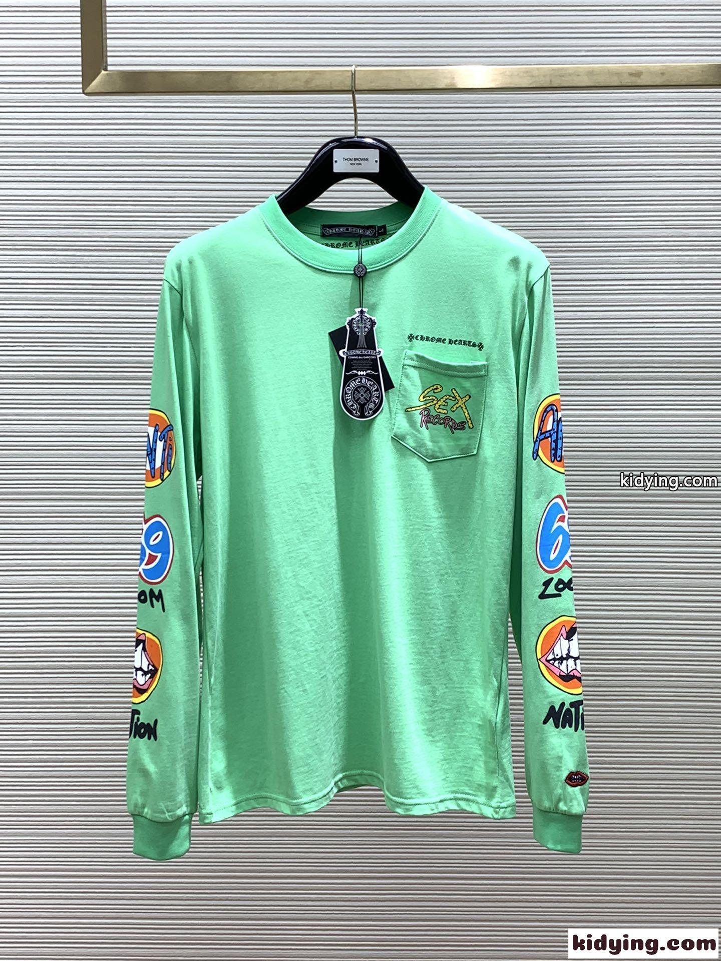 おしゃれ カジュアル プリント 長袖Tシャツ クロムハーツ Tシャツ コピー-0