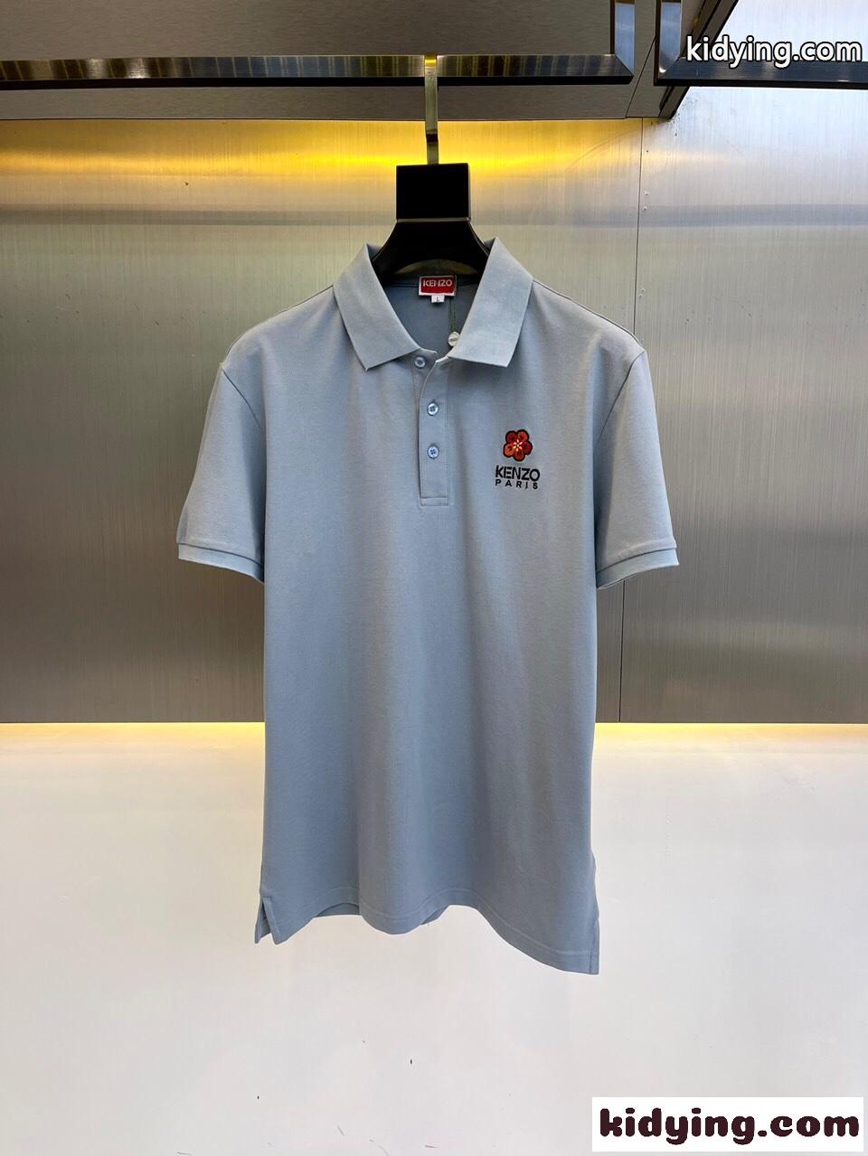 洗練された 上品 ケンゾー Tシャツ コピー メンズ 半袖 コットンピケ ポロシャツ ファッション-0