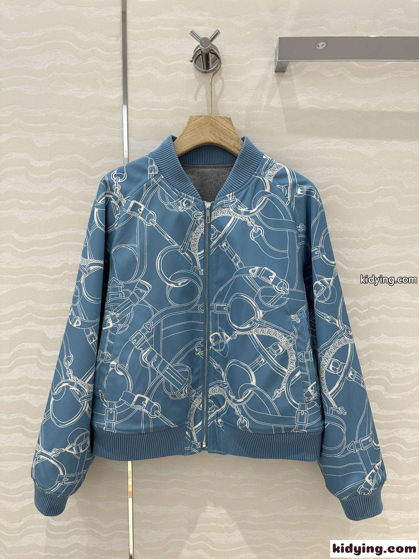 カジュアル 高級感 ボンバージャケット エルメス ジャケット コピー レディース-1