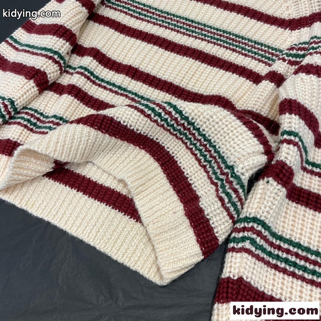 おしゃれ トリオンフ刺繍入り ストライプ セリーヌ セーター コピー クロップド-3