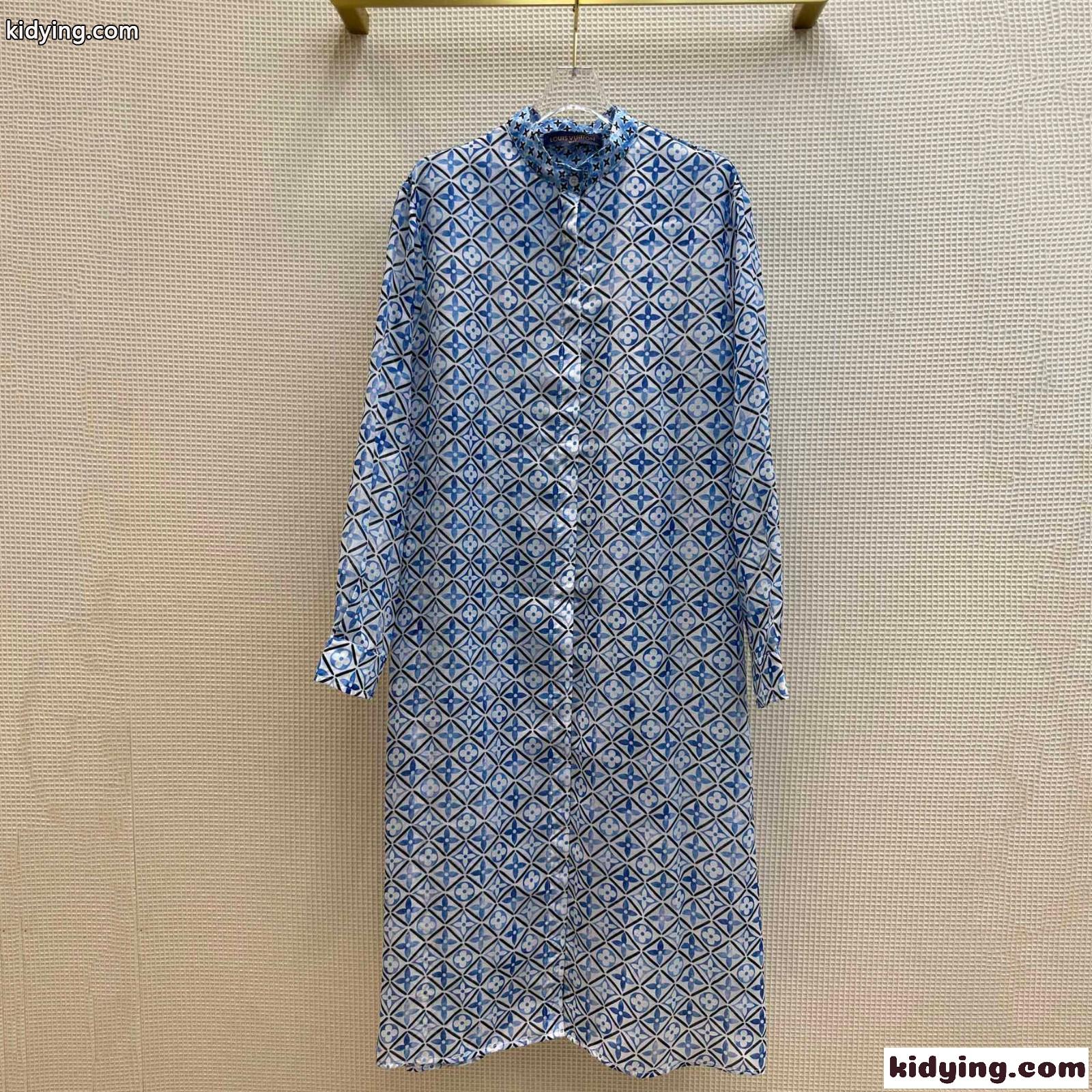 大人気 モノグラム ロングシャツドレス ルイ・ヴィトン ワンピース コピー レディース-2