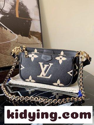 Monogramエンボスで模様を構築した ルイ・ヴィトン バッグ激安コピー ポケット飾り横着バッグは 皮革の形で機能と結びついている-4