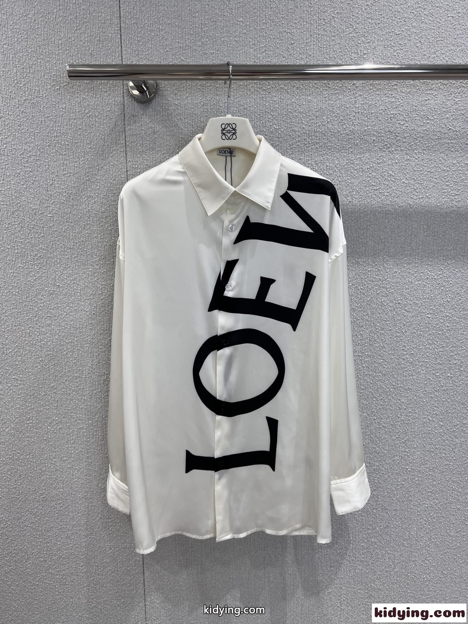 上品 カジュアル ロゴプリント ロエベ シャツ コピー ユニセックス-2