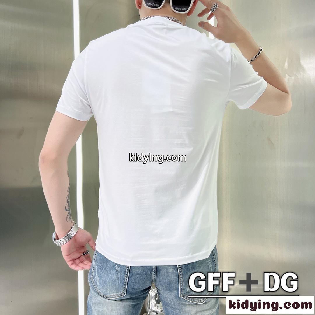カジュアル ストリート おしゃれ ヴェルサーチェ 半袖Tシャツ コピー クルーネック ロゴ 快適 メンズ トップス-2