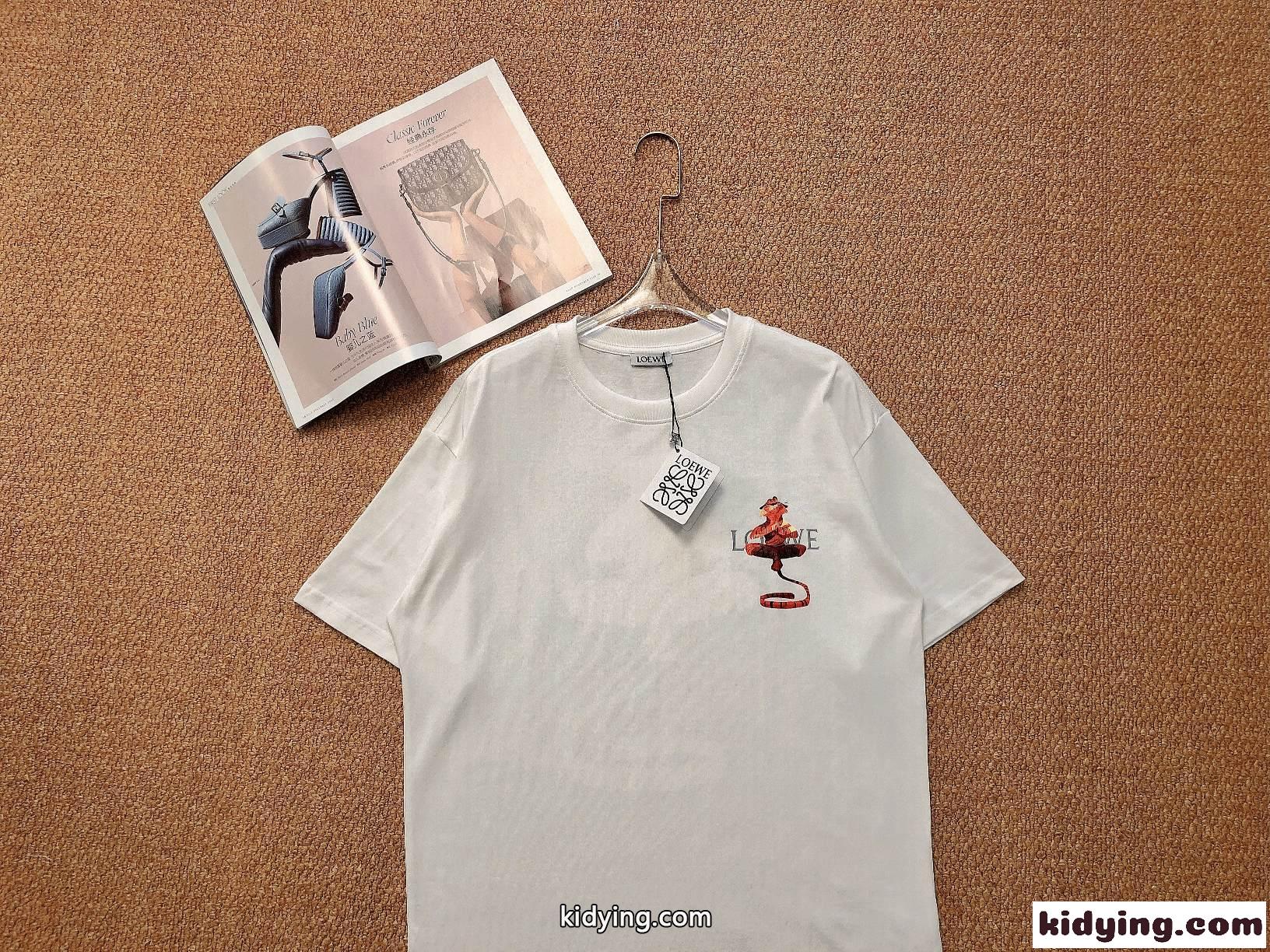 ベーシック 合わせやすい プリント ロエベ tシャツ コピー 半袖 カジュアル 快適 おしゃれ 可愛い-3