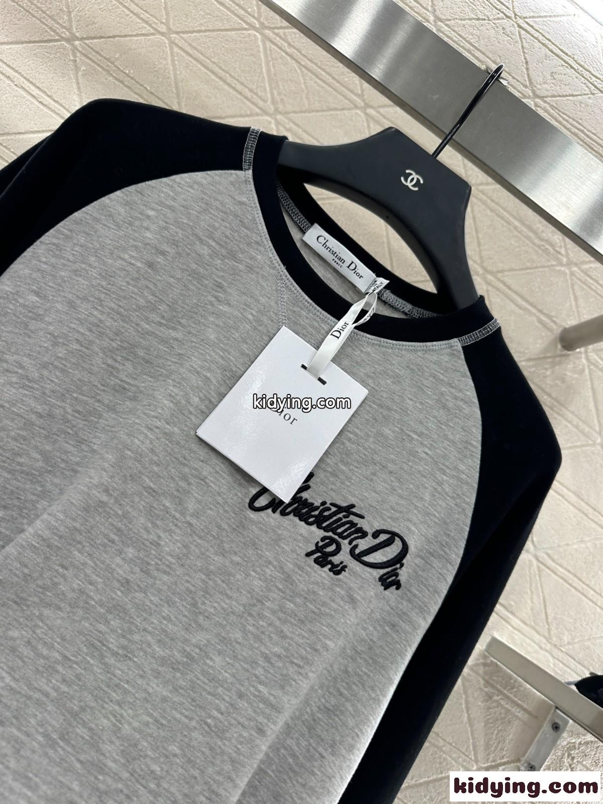 カジュアル コットン 長袖Tシャツ クリスチャン・ディオール Tシャツ コピー-0