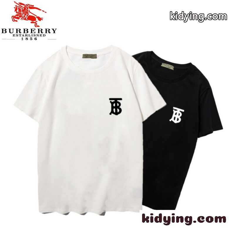 シンプル 合わせやすい ロゴ バーバリー 半袖Tシャツ コピー カジュアル お洒落 クルーネック 春夏 トップス レディース メンズ-3