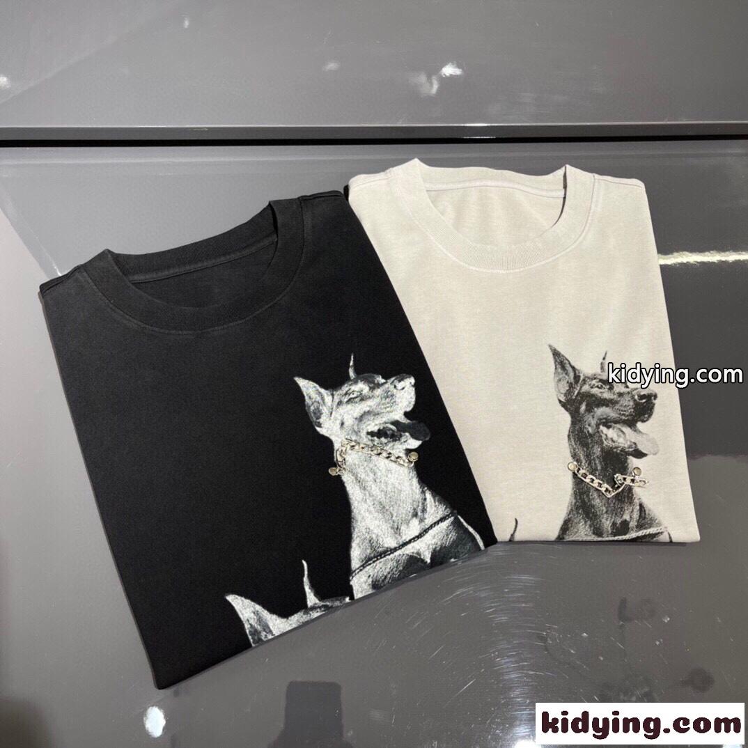 カジュアル おしゃれ クルーネック ジバンシィ Tシャツ コピー プリント 半袖 トップス-3