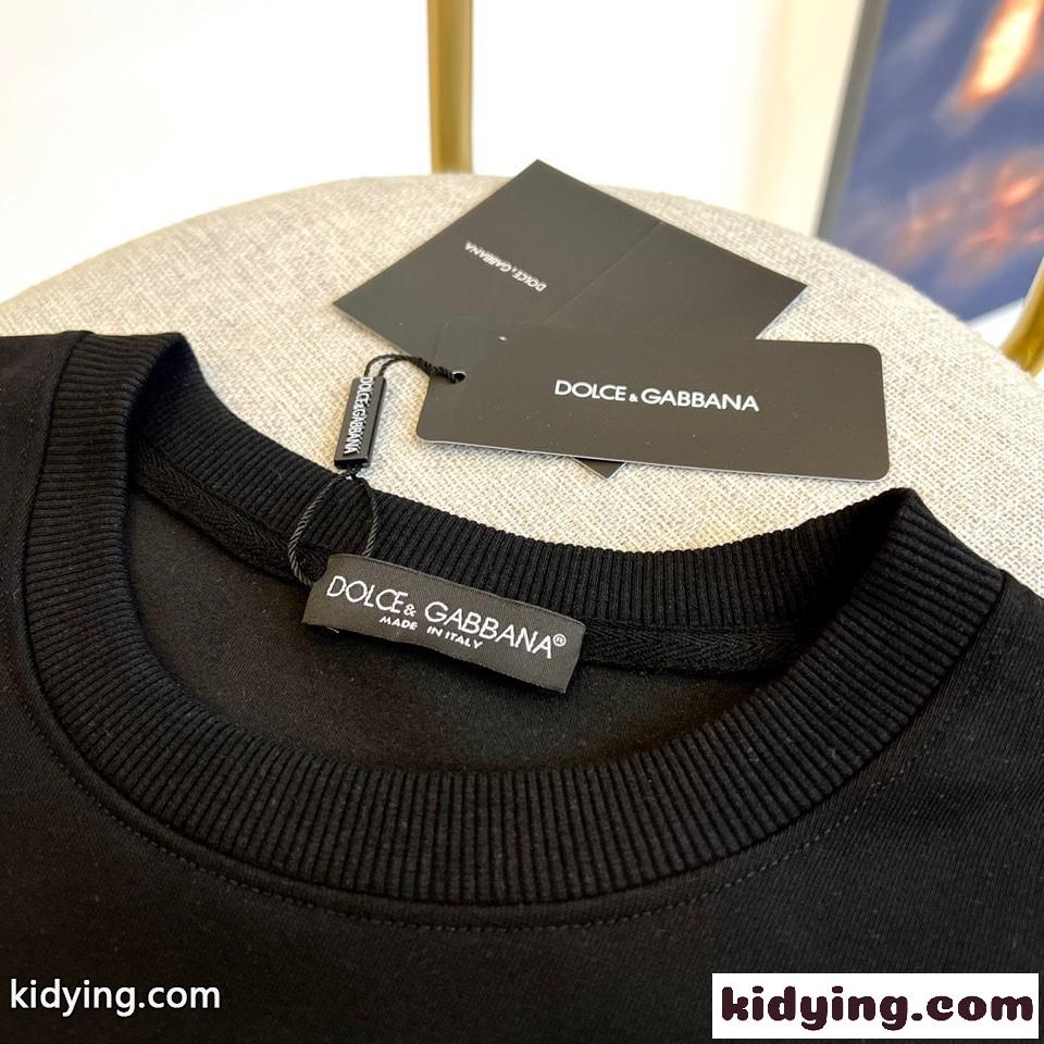 ドルチェ&ガッバーナ Tシャツ コピ シンプル DGロゴ クルーネック スウェットシャツ-1