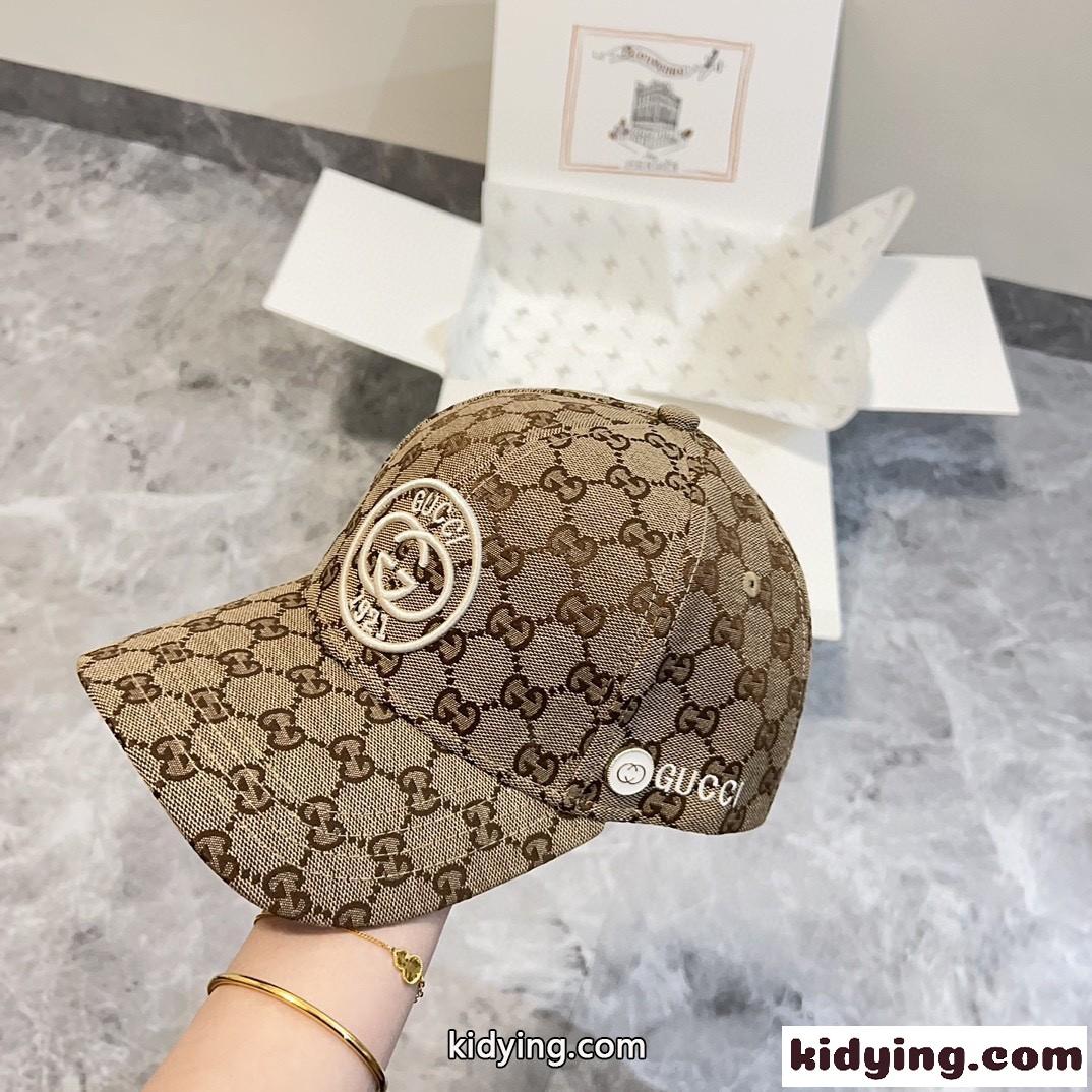 人気 GG ロゴ 刺繍 グッチ キャップ コピー ユニセックス 帽子 ハット カーキ-4
