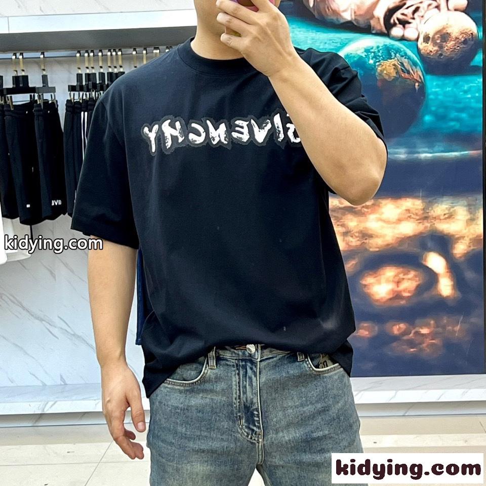 カジュアル ゆったり ロゴ入り 半袖Tシャツ ジバンシィ Tシャツ コピー ブラック-2