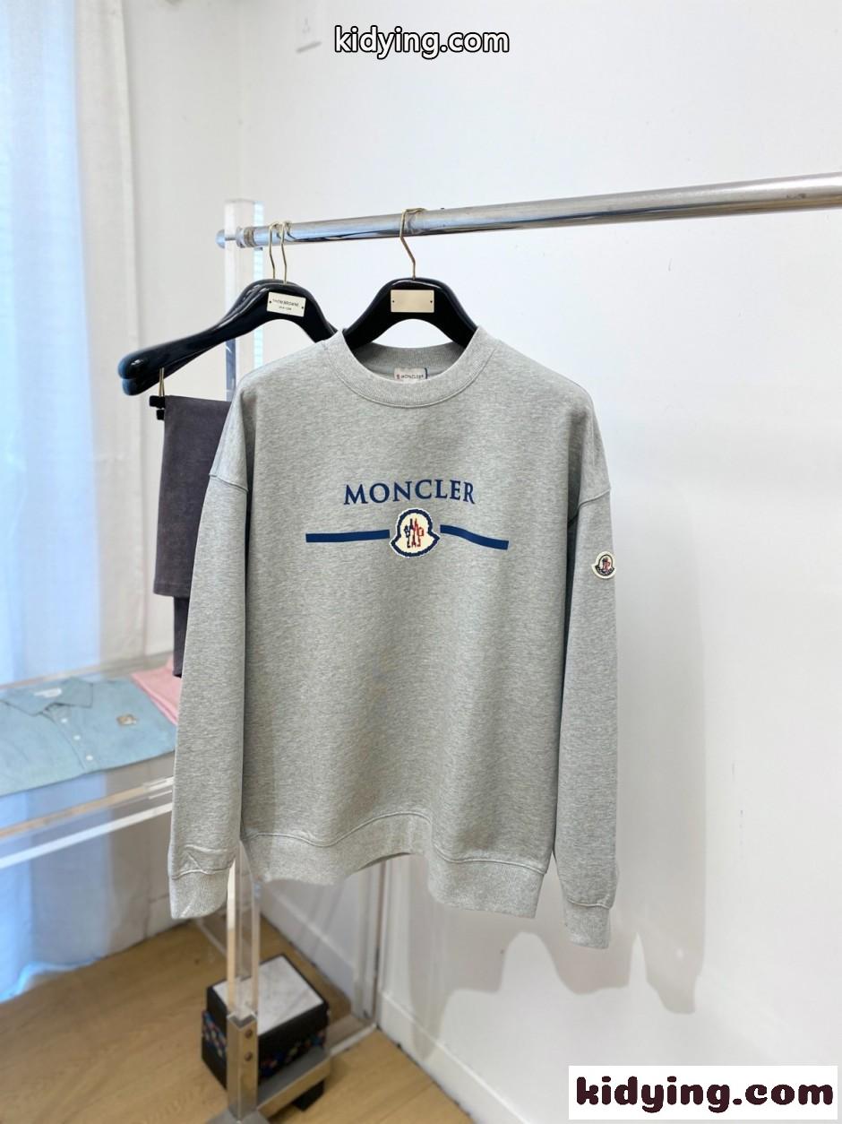 モンクレール Tシャツ 偽物 定番 コットン スウェットシャツ グレー-0