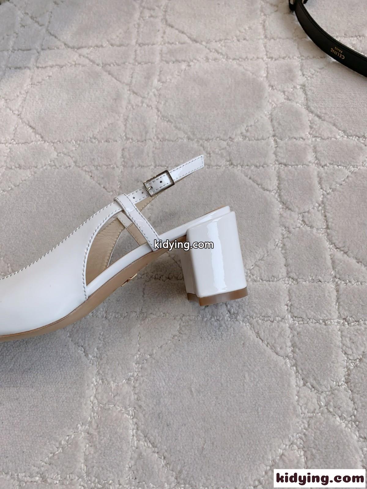 エレガント Dior Paris スリングバックパンプス クリスチャン・ディオール コピー ホワイト-3