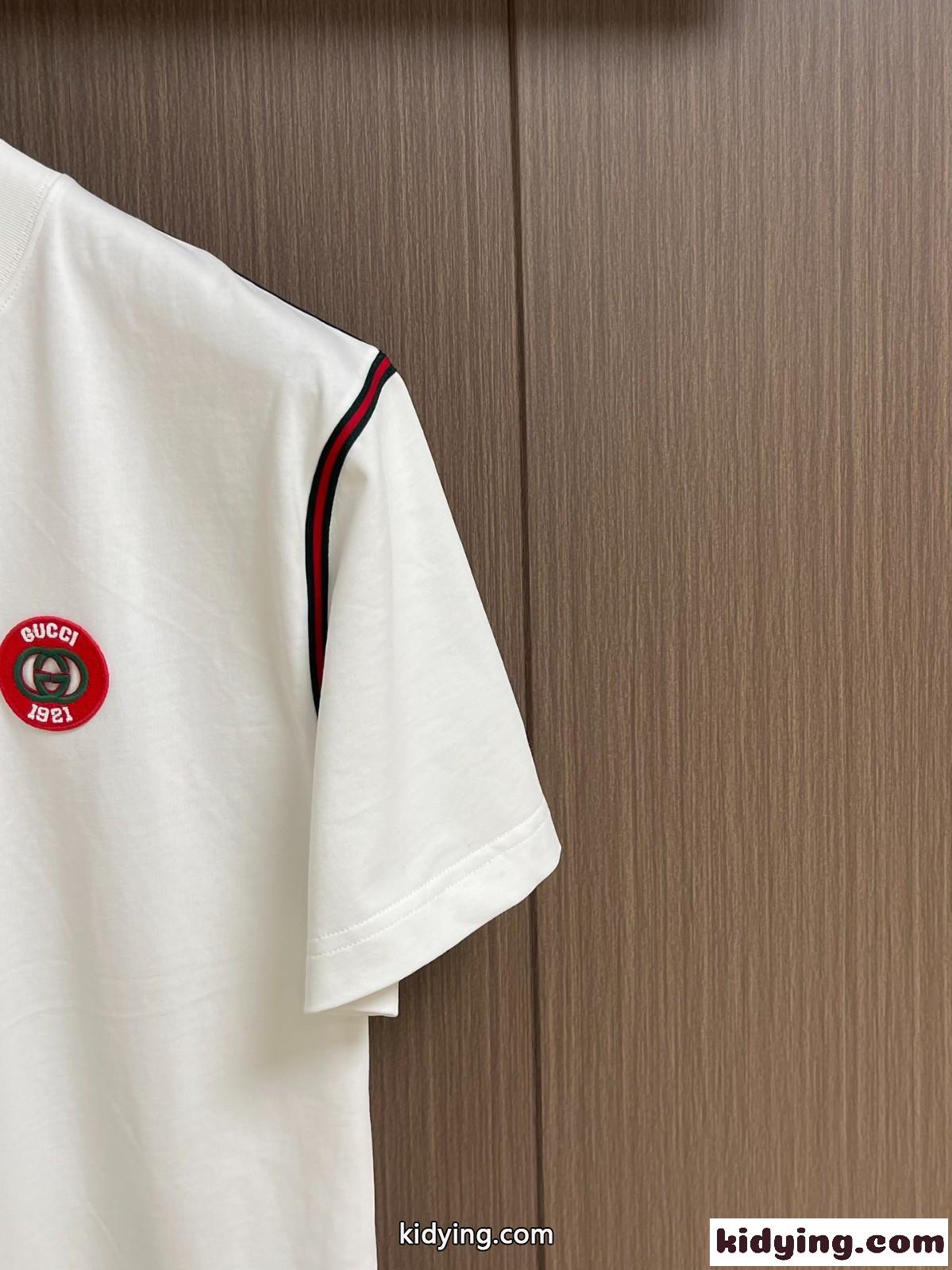 おしゃれ クルーネック 半袖Tシャツ グッチ Tシャツ コピー コットン トップス-3