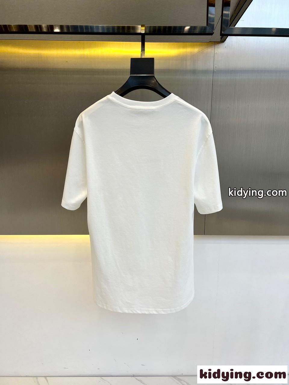 カジュアル クルーネック コットン ジバンシィ Tシャツ コピー ホワイト-3