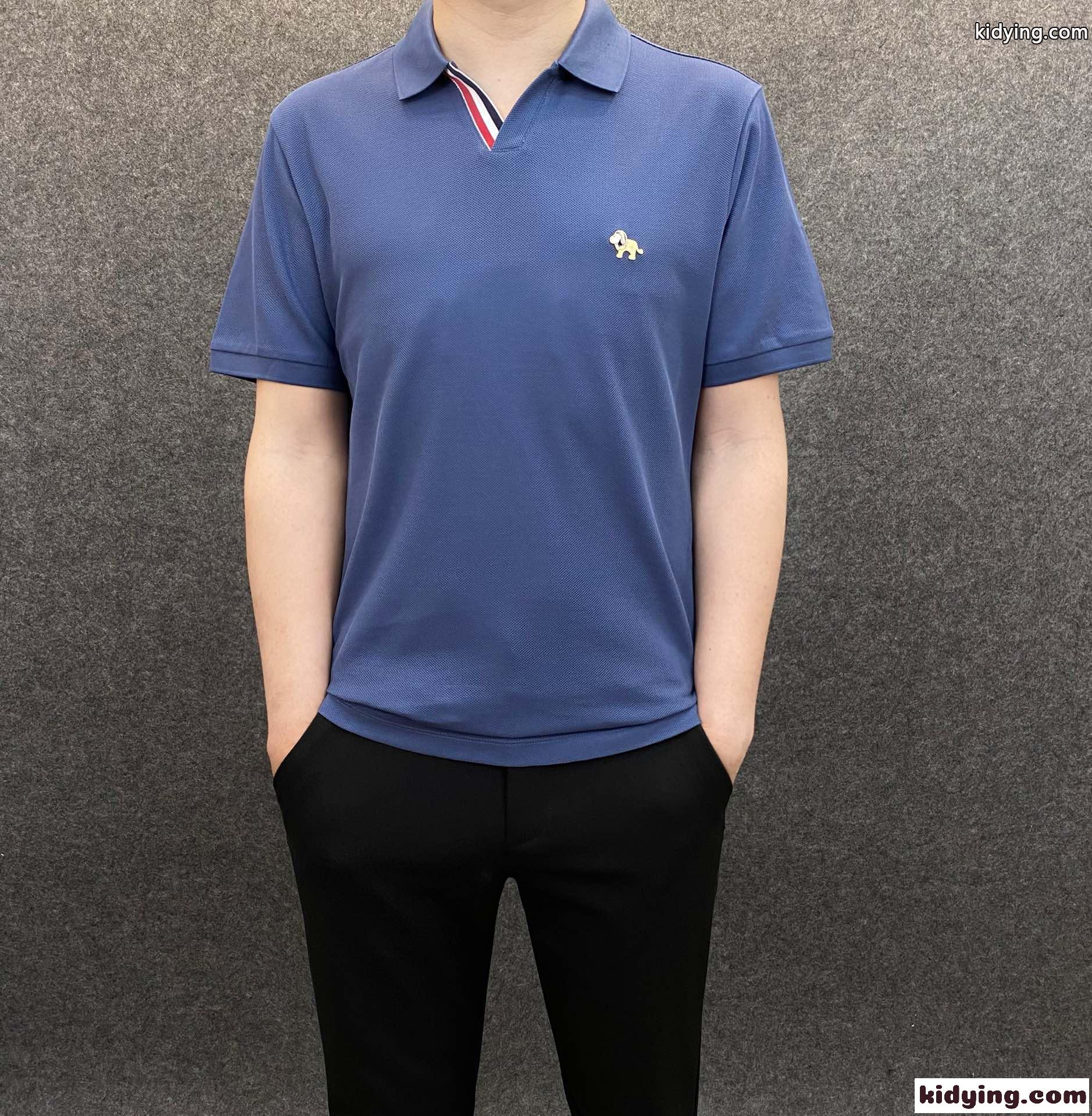 カジュアル ポロシャツ トムブラウン tシャツ コピー 半袖 メンズ トップス コットン 着心地いい ストレッチ-5