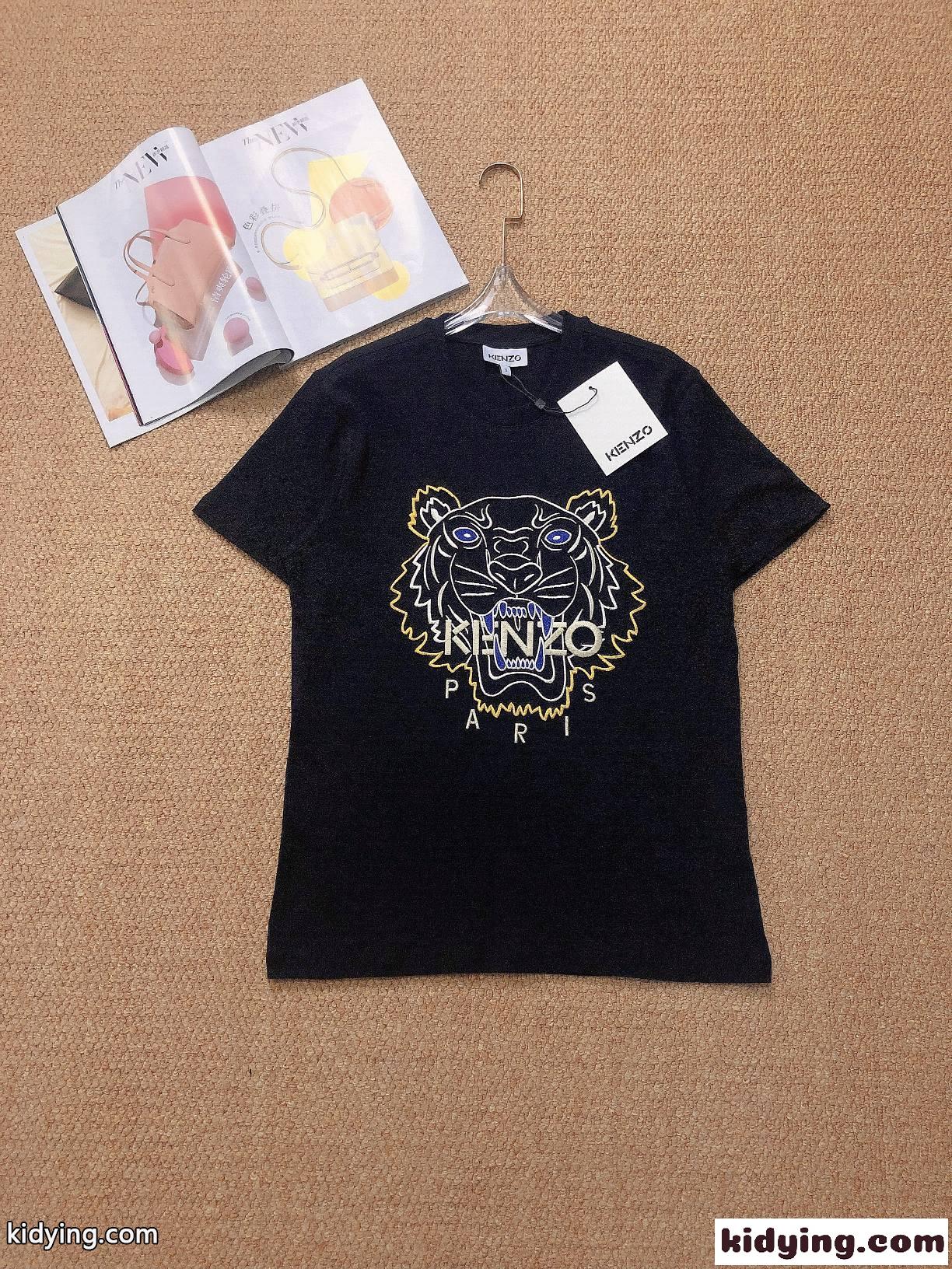 定番 人気 タイガー 刺繍 コットン クールネック ケンゾー tシャツ レディース コピー 半袖 トップス 着心地いい-5