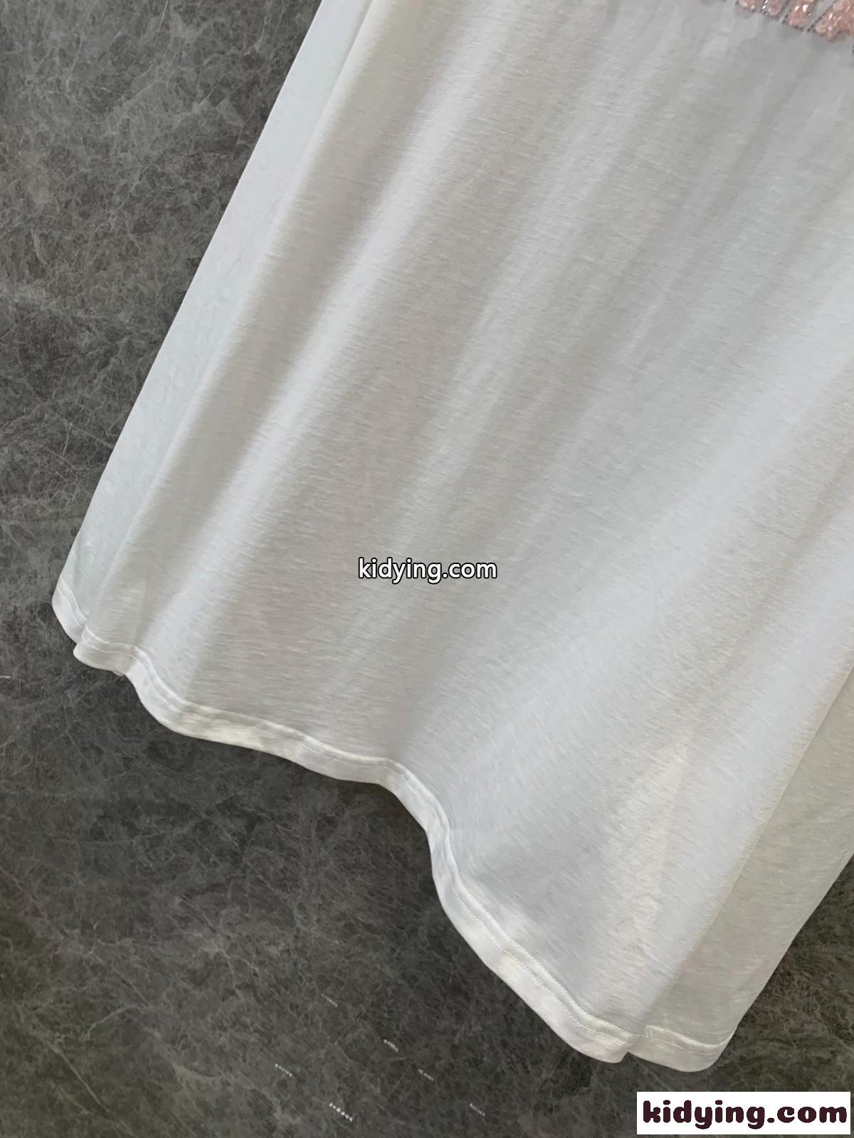 シンプル ロゴ入り 長袖Tシャツ バルマン Tシャツ コピー ホワイト-0