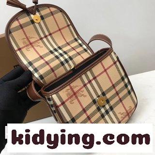 新しいメンズカメラバッグVintage レトロなチェック柄の斜めリュック ウエストポーチ!バーバリー バッグ 茶色 コピー-1