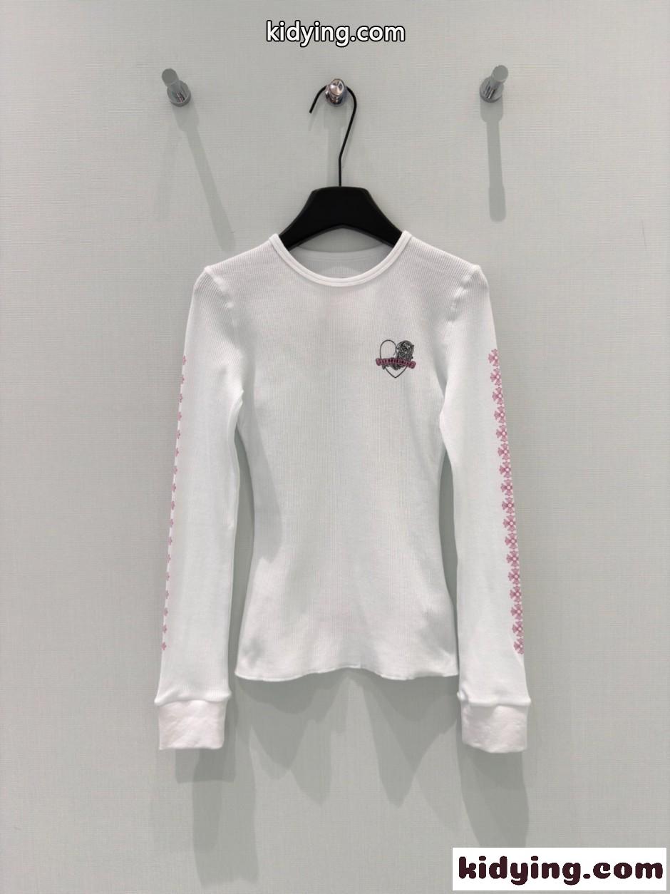 3色あり ロゴ入り 長袖Tシャツ クロムハーツ Tシャツ 偽物 クルーネック-2
