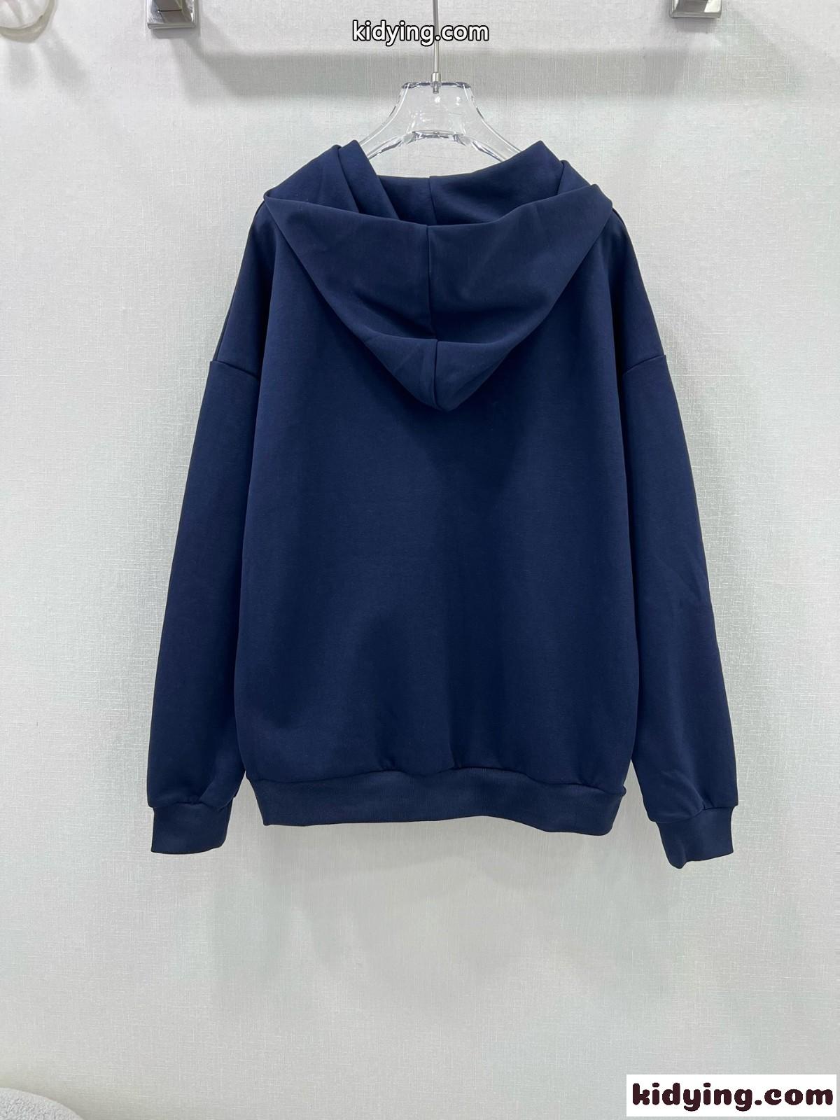 ユニセックス カジュアル フーディー グッチ パーカー コピー ネイビー-3
