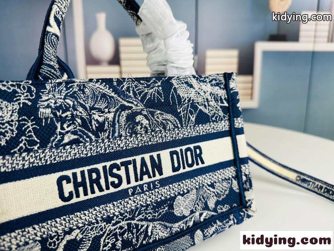 Dior Book Tote バッグ ミニ クリスチャン・ディオール バッグ コピー ブルー-5