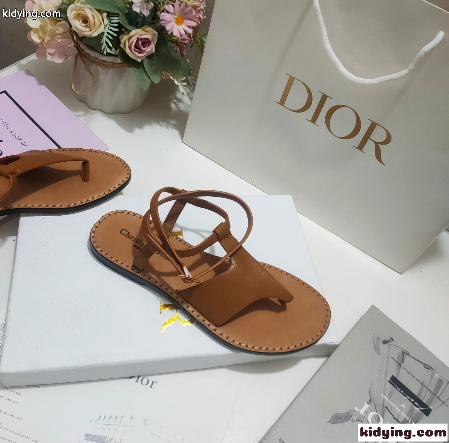 Dioriviera Dior Sun ビーチサンダル クリスチャン・ディオール サンダル コピー ブラウン-2