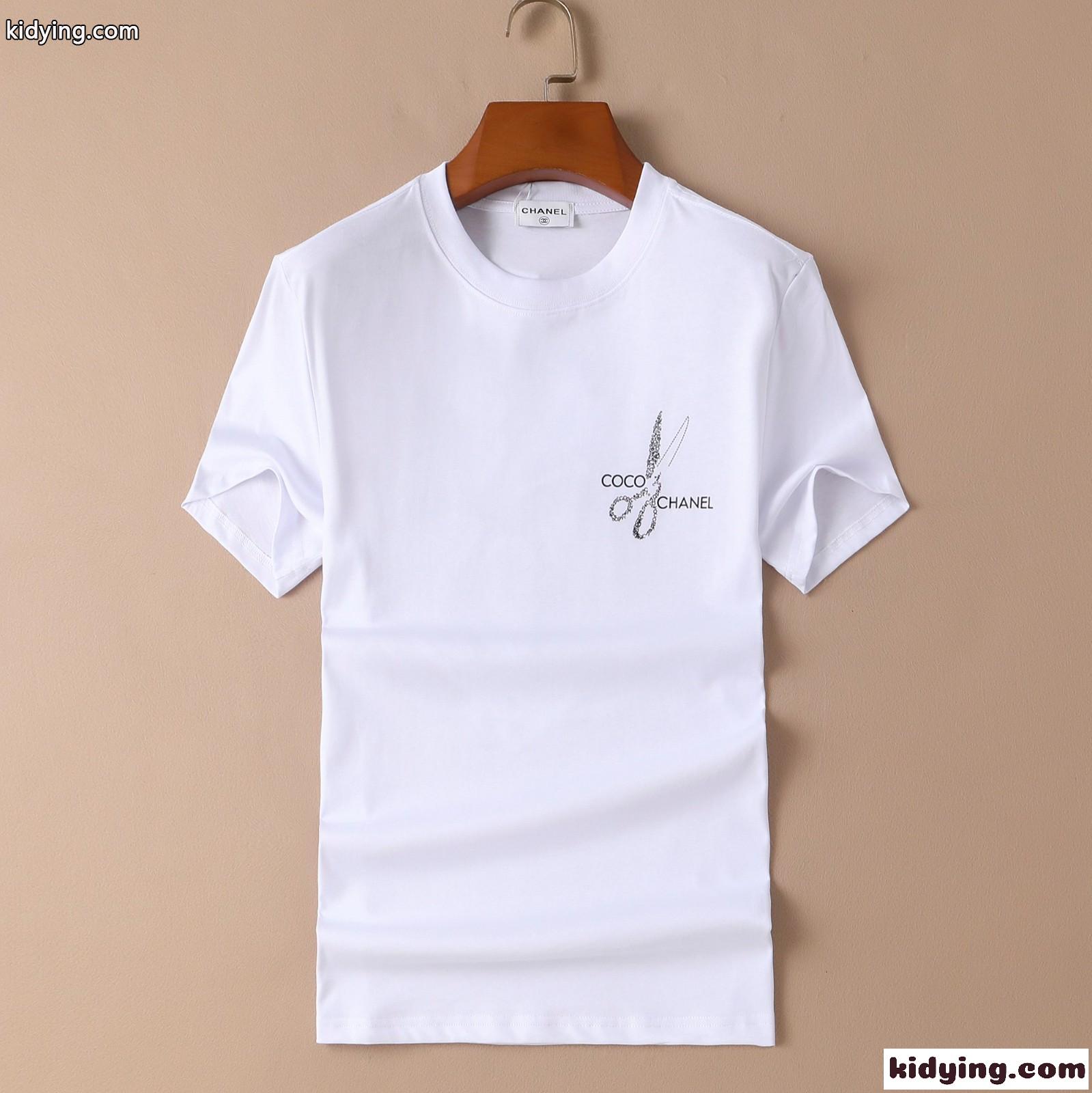 2022春夏新作 ファッション プリント ホワイト ブラック シャネル tシャツ メンズ コピー 半袖tシャツ おしゃれ-2