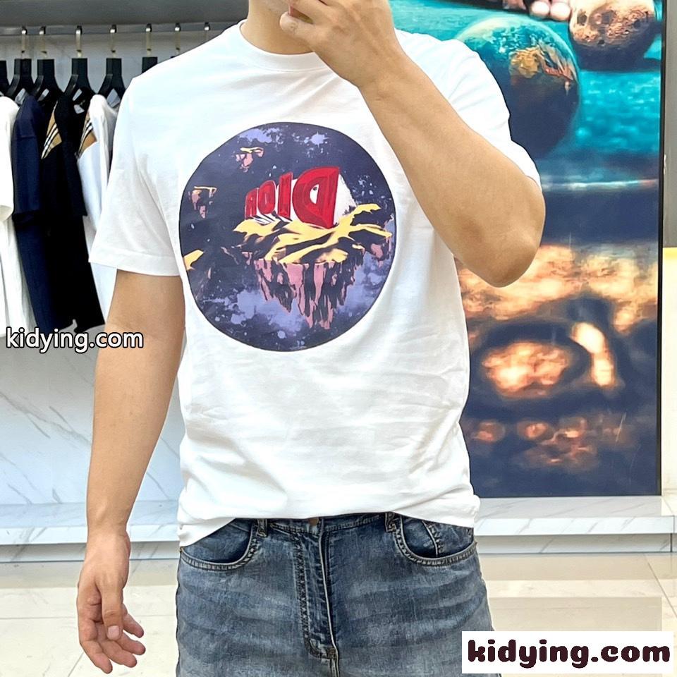 アステロディオールプリントTシャツ クリスチャン・ディオール Tシャツ コピー メンズ ホワイト-3