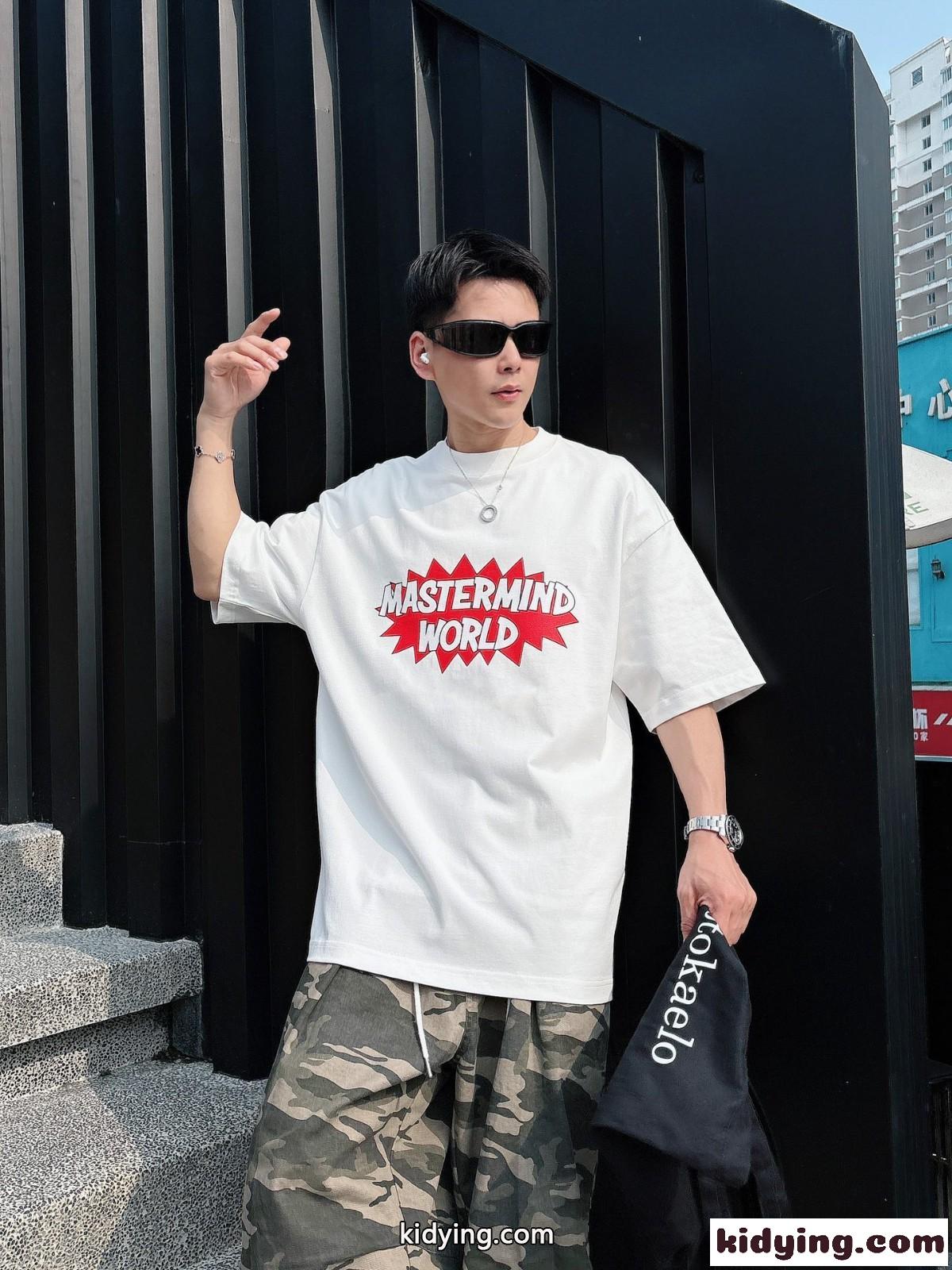 オーバーサイズ マスターマインド・ジャパン Tシャツ コピー コットン 半袖Tシャツ ホワイト-2