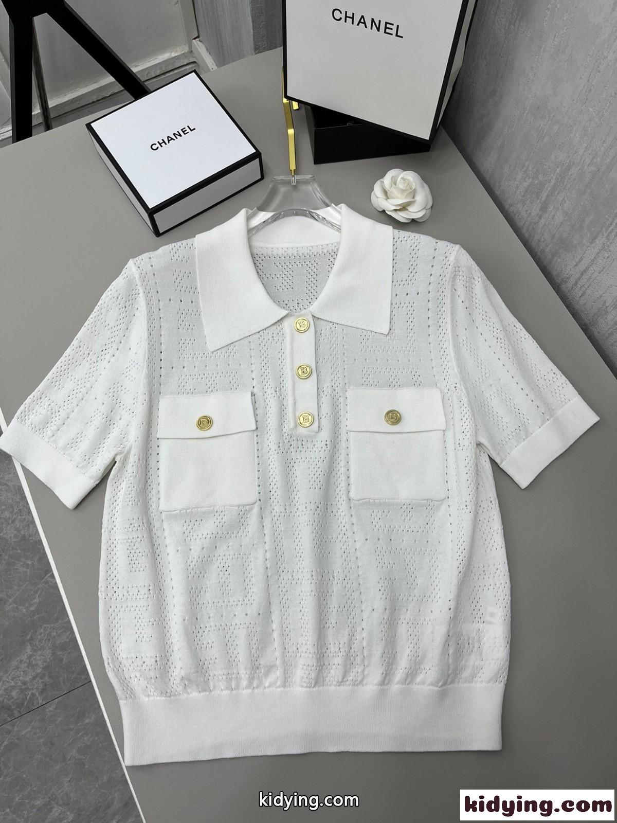 5色あり スウィート おしゃれ ニット 半袖 バルマン tシャツ コピー トップス レディース 柔らかい 快適-3