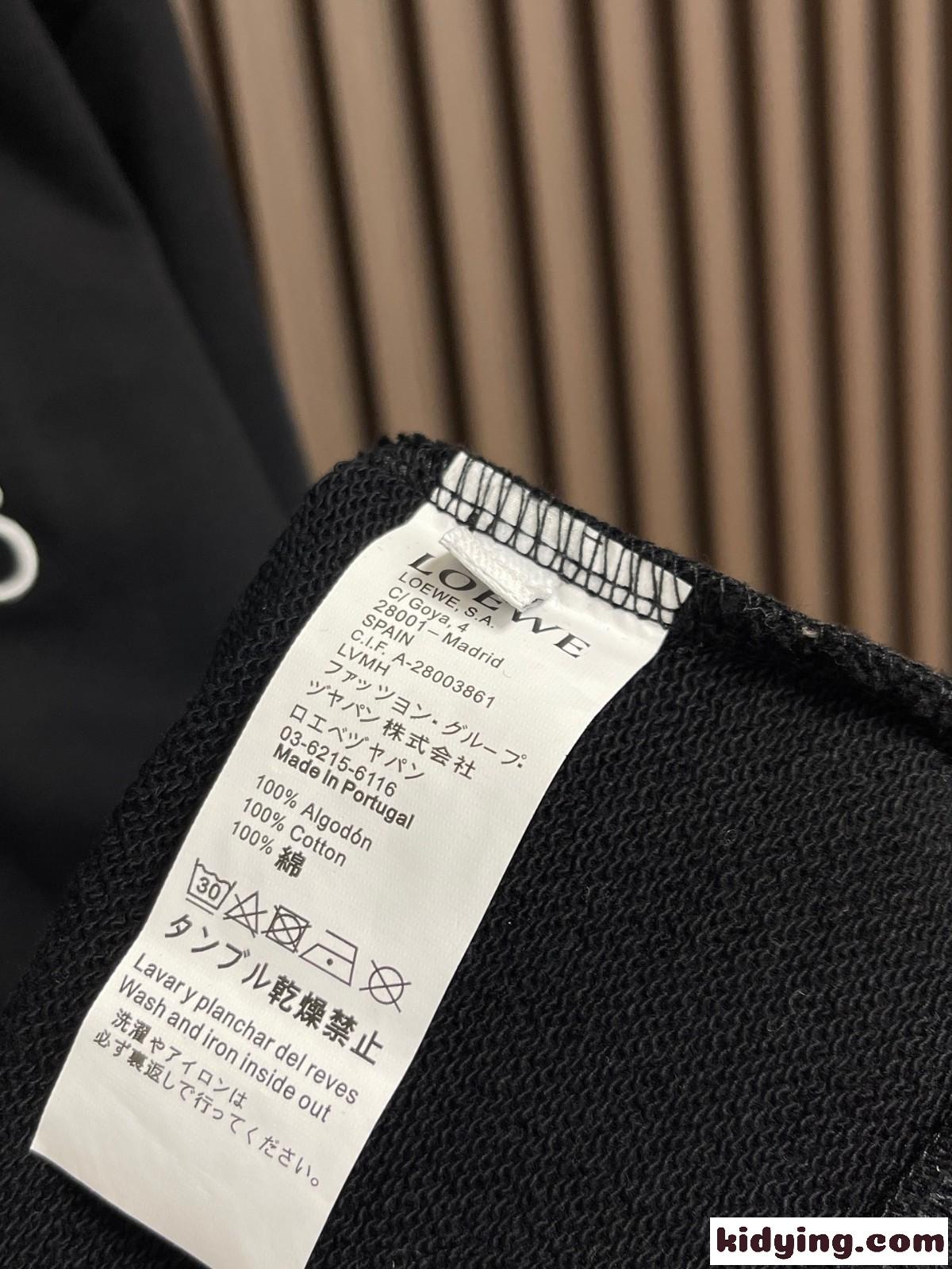 洗練された 大人 フルジップ スウェットジャケット ロエベ ジャケット 偽物 ブラック-4