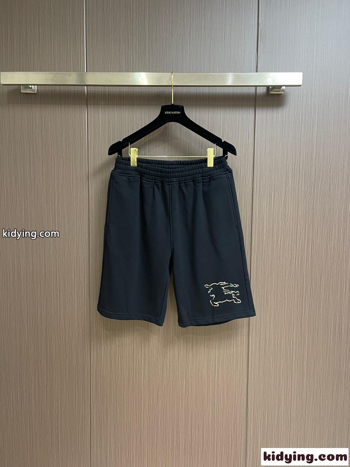カジュアル コットン ショーツ バーバリー パンツ コピー メンズ ショートパンツ ブラック-0