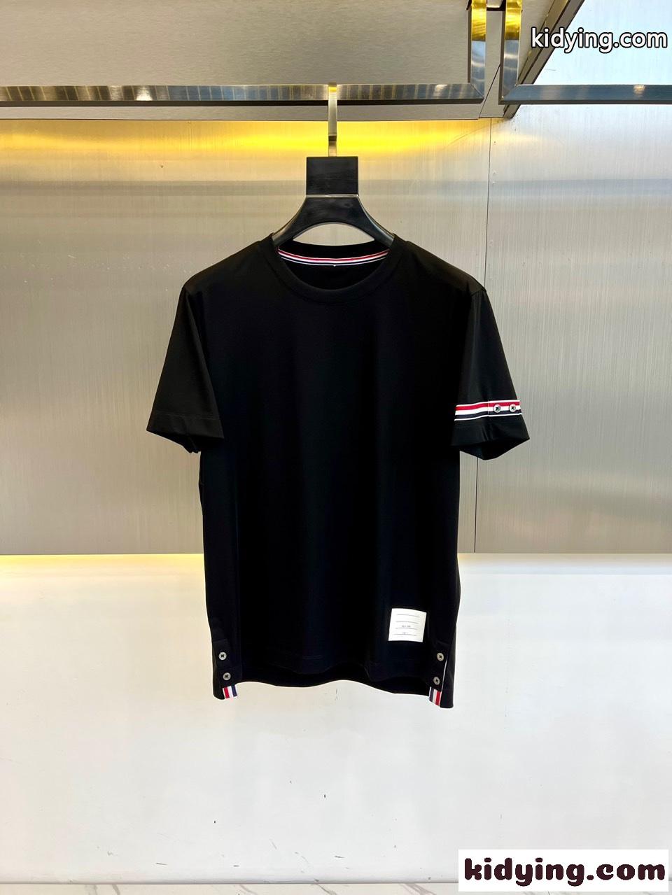 人気 シンプル ピマコットン トムブラウン Tシャツ スーパーコピー ブラック-0
