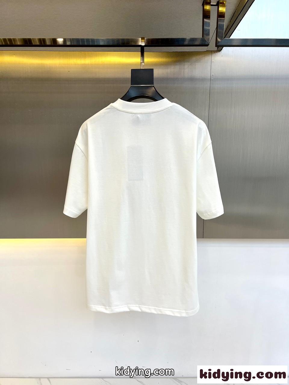 カジュアル ロゴプリント グッチ Tシャツ コピー クルーネック 半袖Tシャツ ホワイト-3