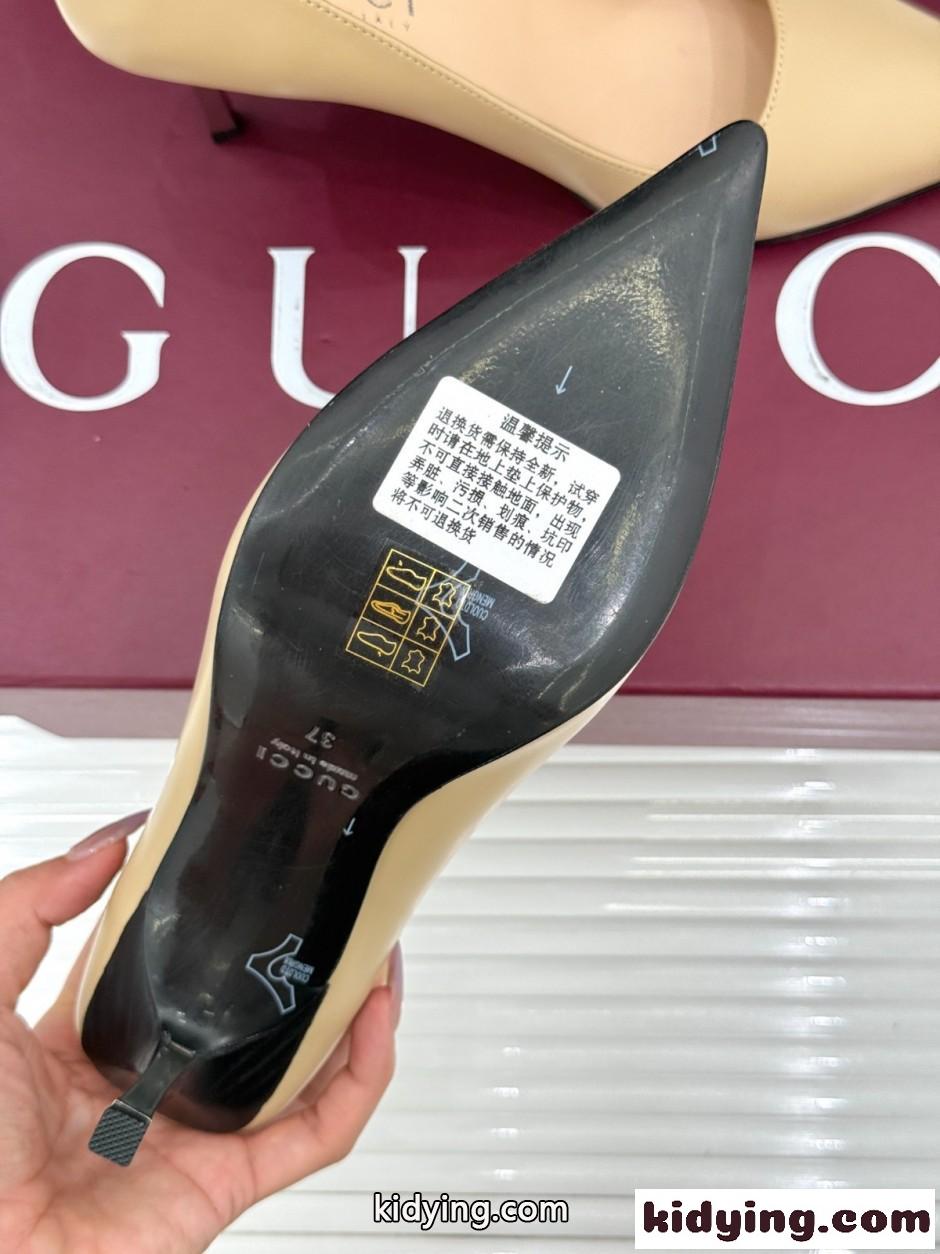 洗練された ボムシェル ウィメンズ パンプス グッチ ハイヒール コピー ベージュ-4