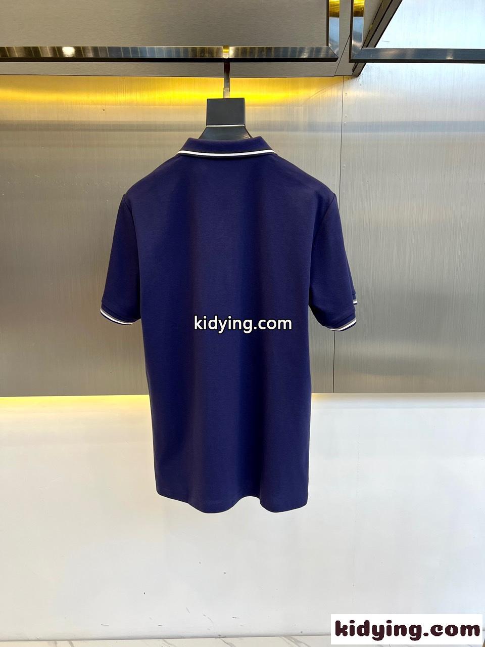 カジュアル サルヴァトーレ・フェラガモ 半袖Tシャツ コピー ポロシャツ ブルー-3