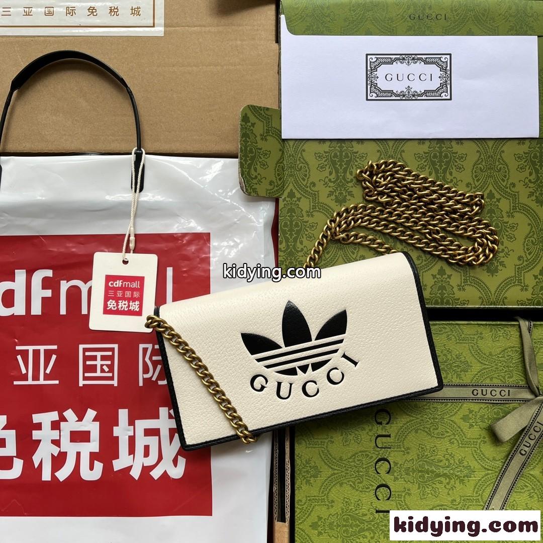 グッチ バッグ コピー 人気 レディース adidas x Gucci ロゴ ウォレット チェーンバック-0