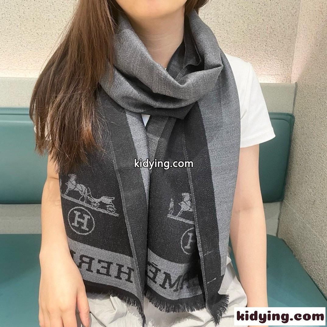 エルメス スカーフ コピー 人気 お洒落 カシミヤマフラー 32*180cm-1