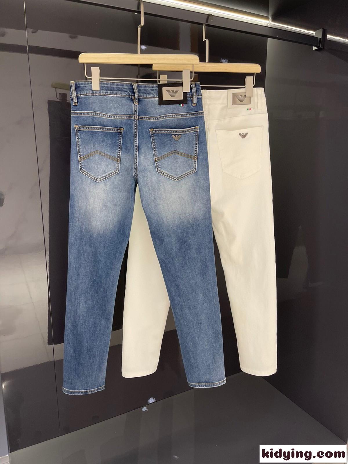メンズ 定番 人気 デニムパンツ 春夏 ストレッチ アルマーニ ジーンズ コピー ズボン カジュアル スリム 合わせやすい-1
