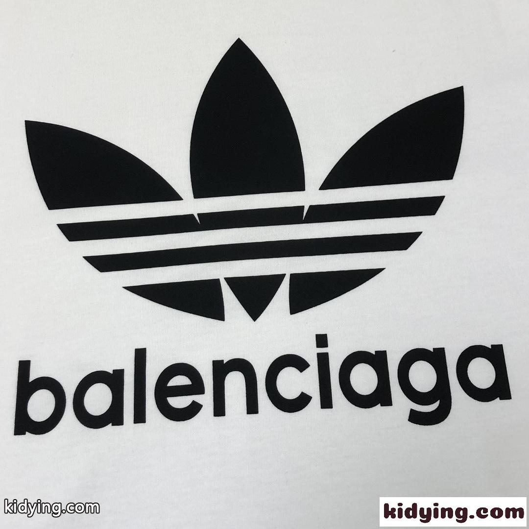 人気 BALENCIAGA×adidas ロゴプリント バレンシアガ Tシャツ コピー 半袖 トップス-4
